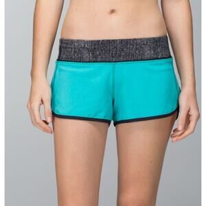 Lululemon Run: Speed Short 2.5" Blue Tropics Burlap Texture Black Dune W7578S 6
